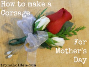 Wired Ribbon Mothers Day Corsage